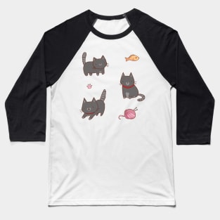 Funny gray cats Baseball T-Shirt